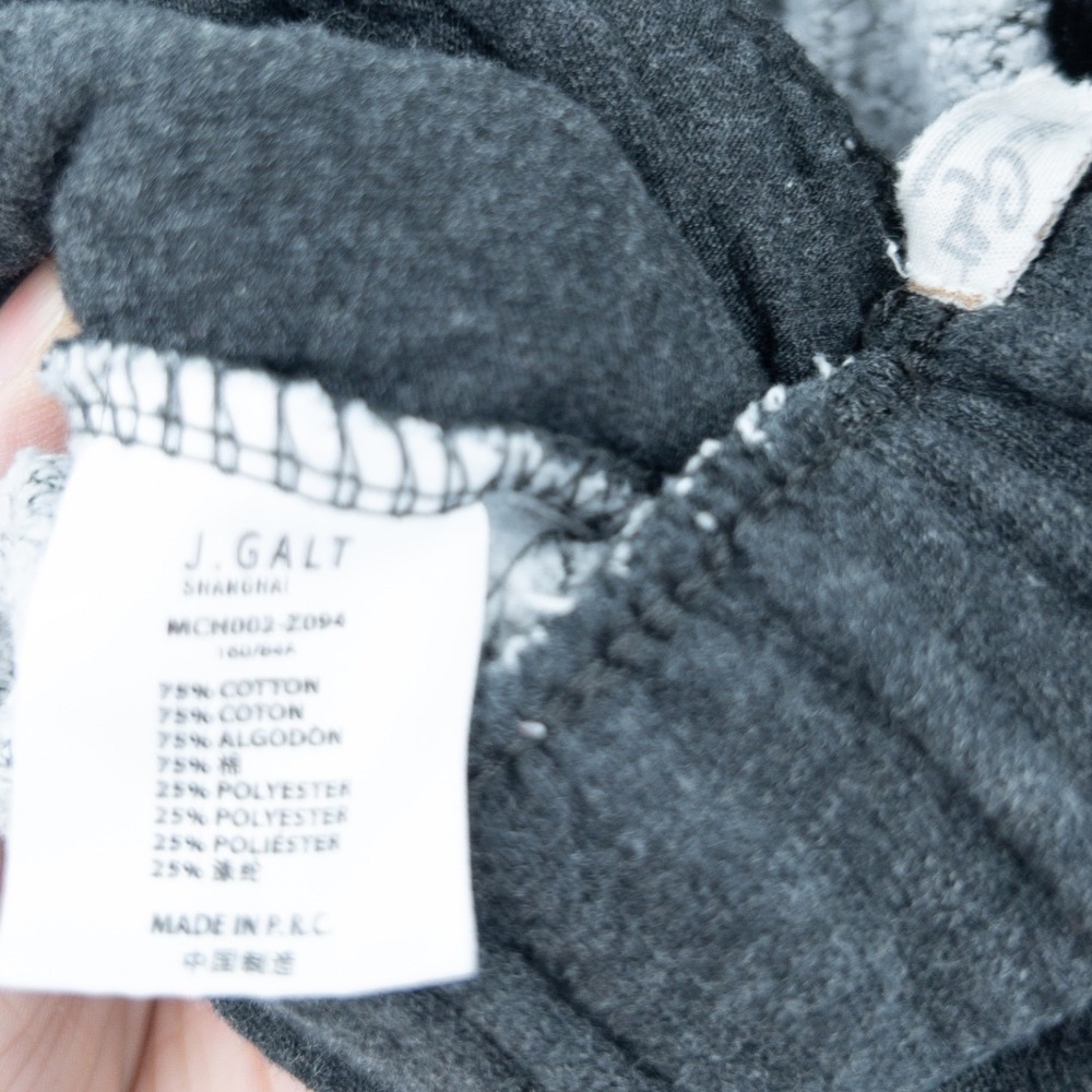 John‎ Galt Brandy Melville Rosa Sweatpants Charcoal Grey Fleece Joggers - Picture 6 of 7